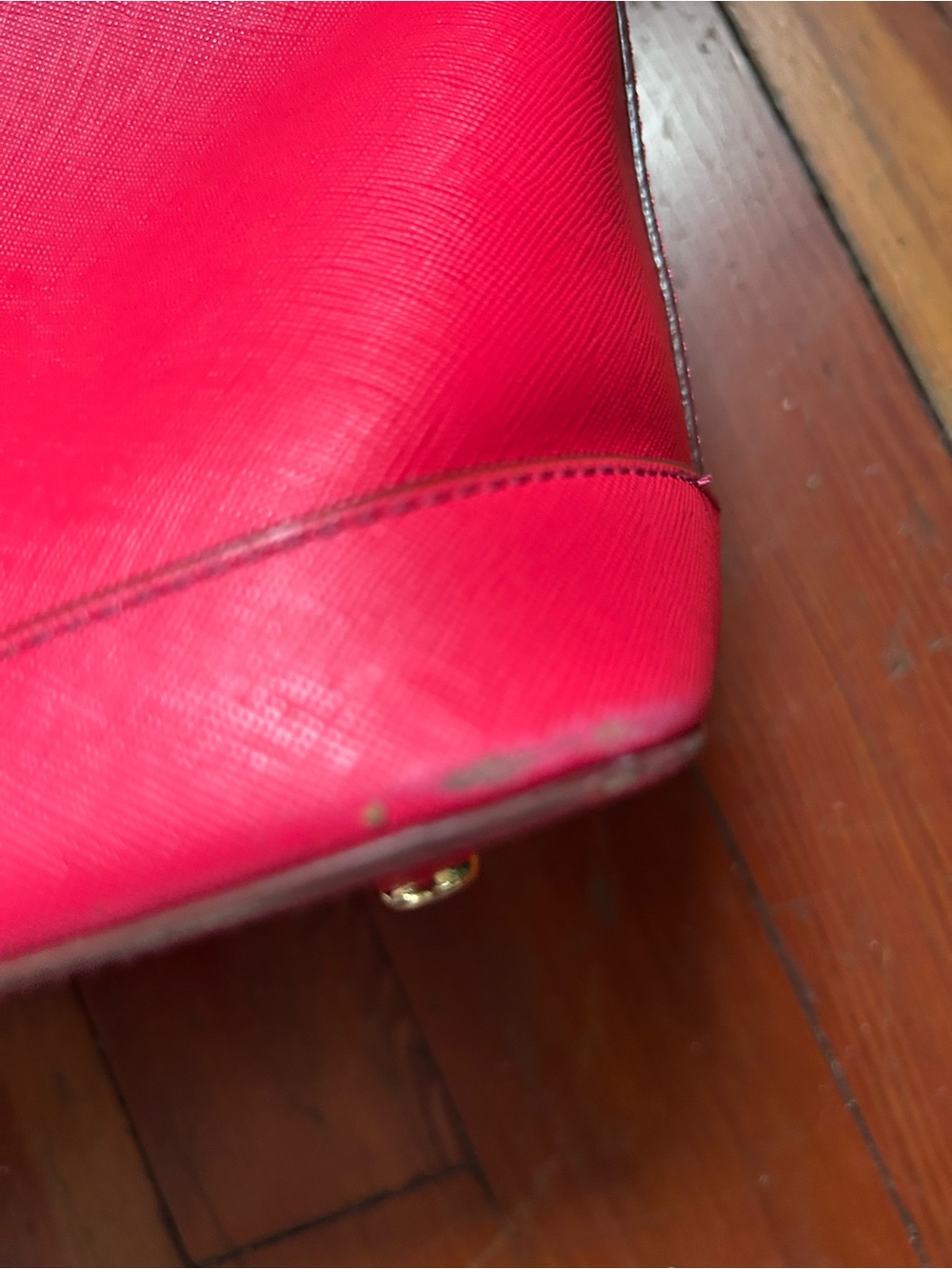 henri bendel pink/reddish Tote with Gold Charm and Strap - Picture 7 of 12
